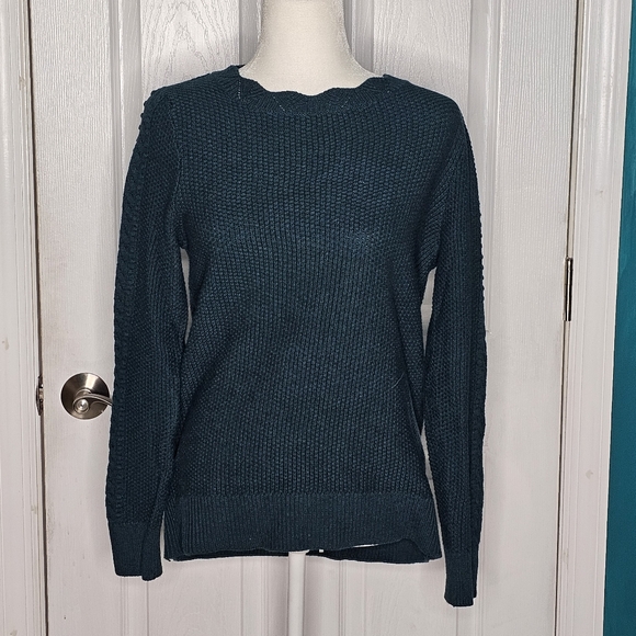 Loft Long Sleeve Sweater Hunter Green Medium - Picture 2 of 7